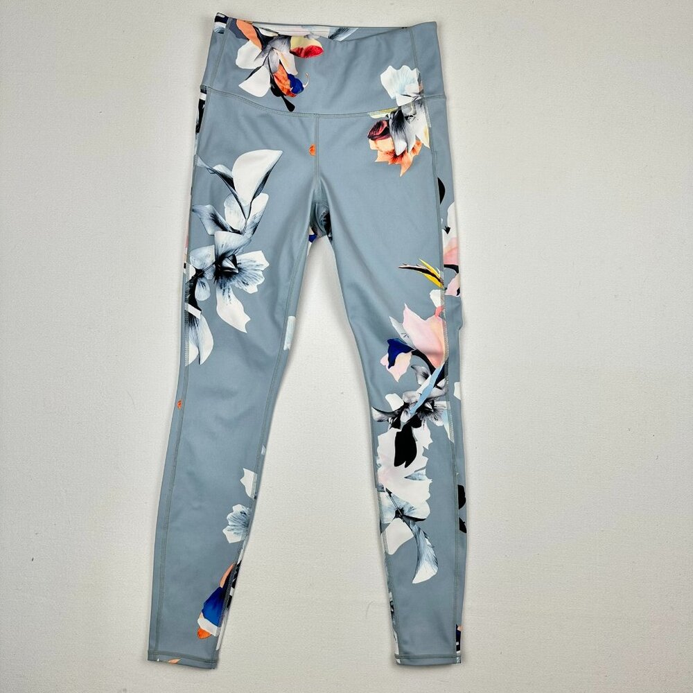 Athleta Chaturanga Blue Paradise Floral Legging